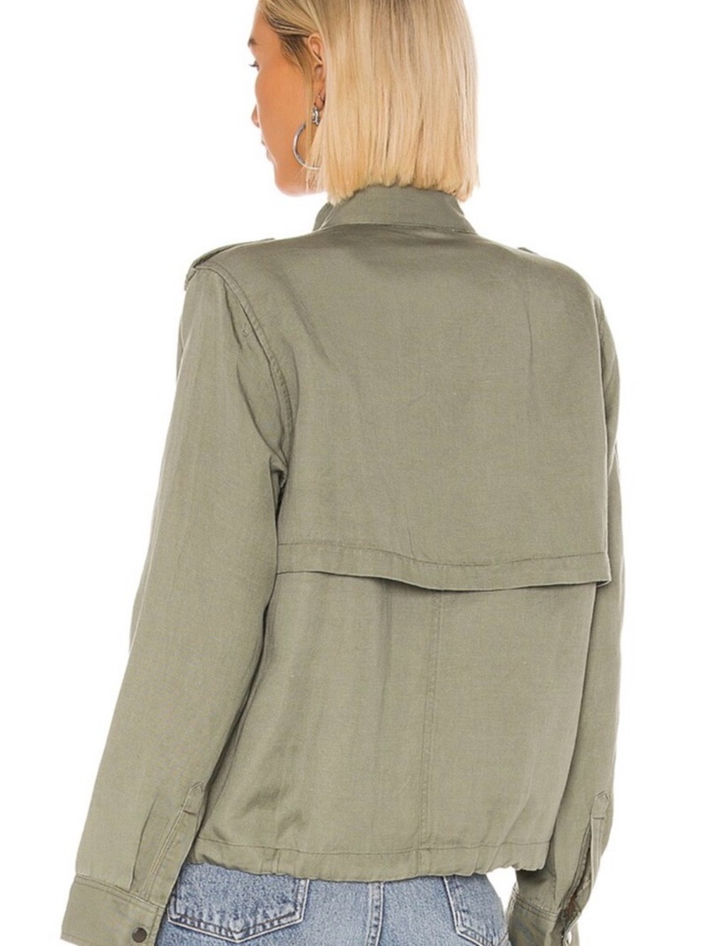 Rails Collins Utility Sage Green Lightweight Jacket Button Zip Size Small - Picture 2 of 15